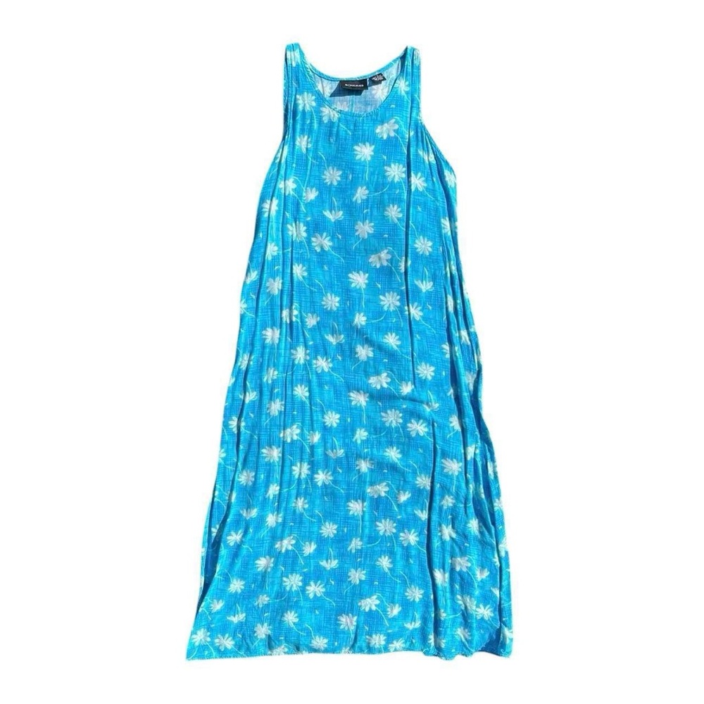 Vintage Y2K Blue Floral Maxi Dress